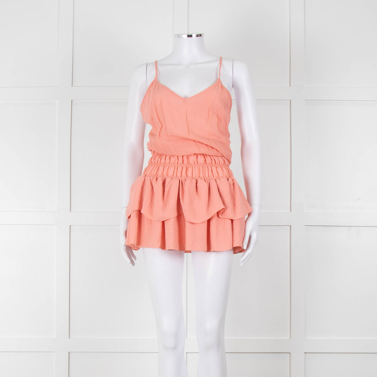 Maje Peach Sleeveless Mini Sun Dress