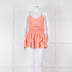 Maje Peach Sleeveless Mini Sun Dress
