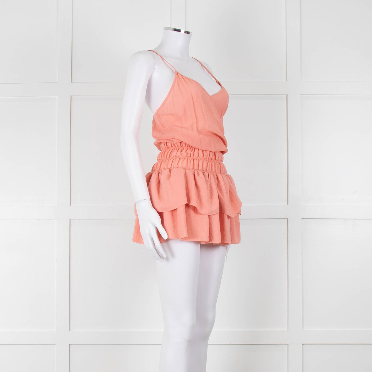 Maje Peach Sleeveless Mini Sun Dress