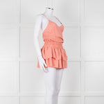 Maje Peach Sleeveless Mini Sun Dress