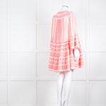 Devotion Twins Cream Neon Pink Long Sleeve Kaftan Dress
