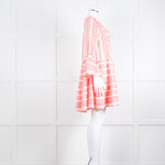 Devotion Twins Cream Neon Pink Long Sleeve Kaftan Dress