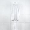 Ottod'Ame White Cotton Puff Sleeve Tiered Dress