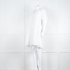 Ottod'Ame White Cotton Puff Sleeve Tiered Dress