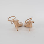 Stuart Weitzman Nude Patent Ankle Strap Sandals