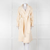 Carl Kapp Cream Belted Edge To Edge Coat