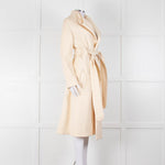 Carl Kapp Cream Belted Edge To Edge Coat