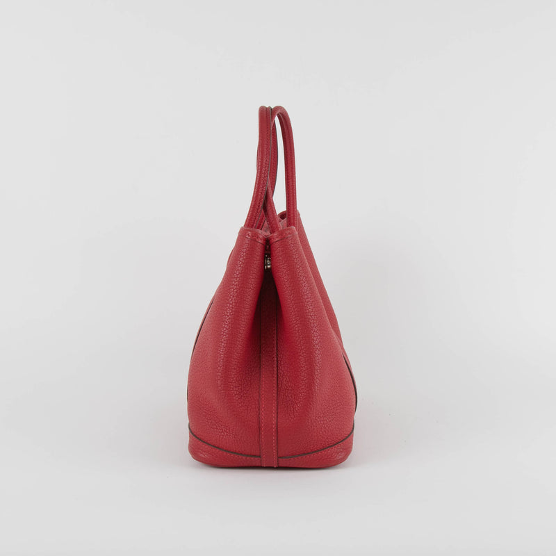 Hermes Rouge Garden Party 30 Togo Leather Bag