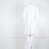 Ottod'Ame White Cotton Puff Sleeve Tiered Dress
