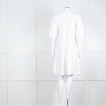 Ottod'Ame White Cotton Puff Sleeve Tiered Dress