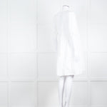 Ottod'Ame White Cotton Puff Sleeve Tiered Dress