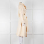 Carl Kapp Cream Belted Edge To Edge Coat