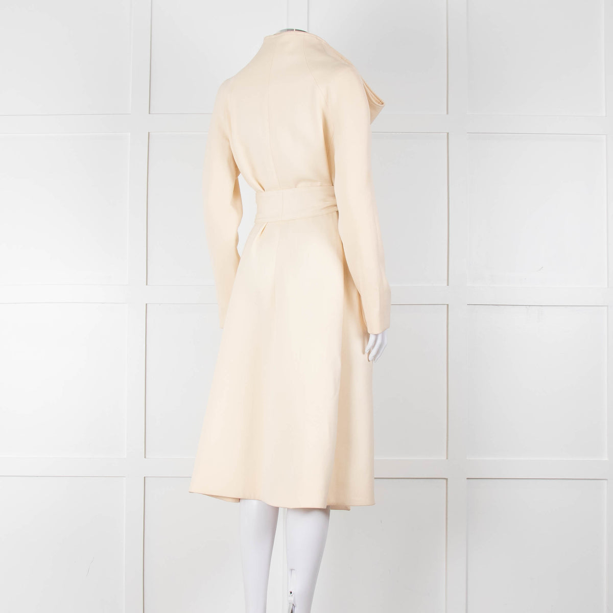 Carl Kapp Cream Belted Edge To Edge Coat