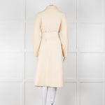 Carl Kapp Cream Belted Edge To Edge Coat