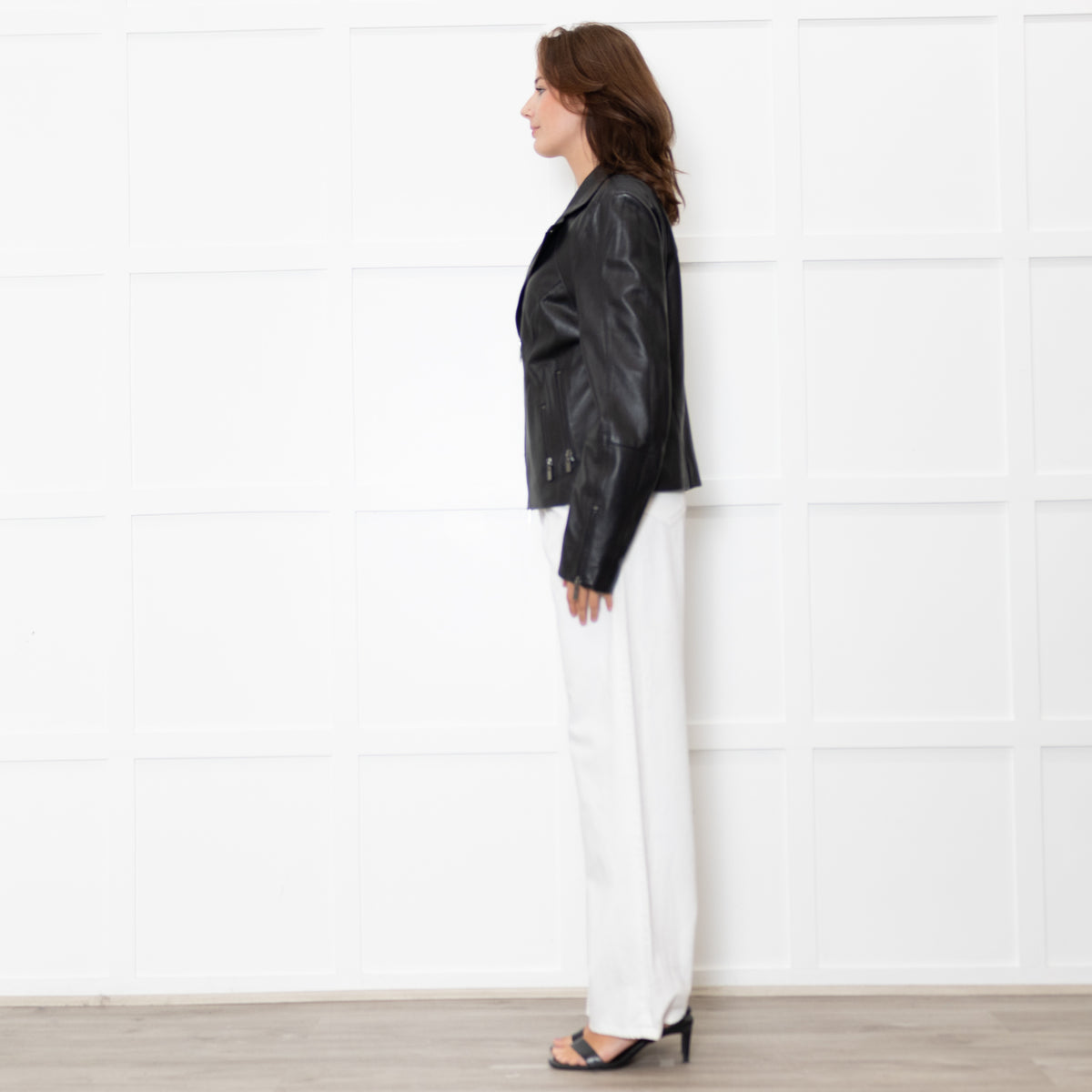 Repeat Luxury Black Leather Biker Jacket