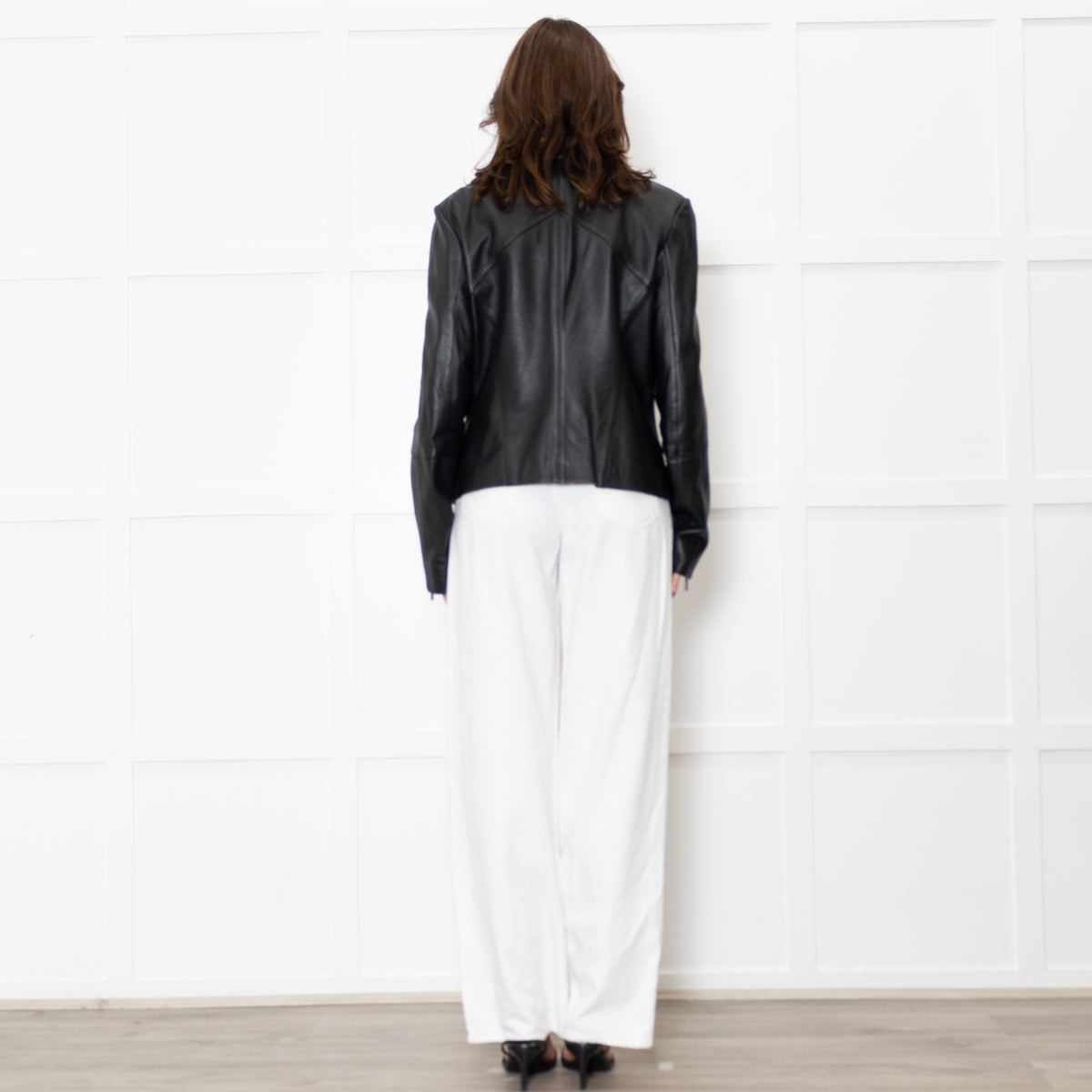 Repeat Luxury Black Leather Biker Jacket