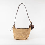 Zadig & Voltaire Raffia Cecilia Bag With Brown Leather Long Strap