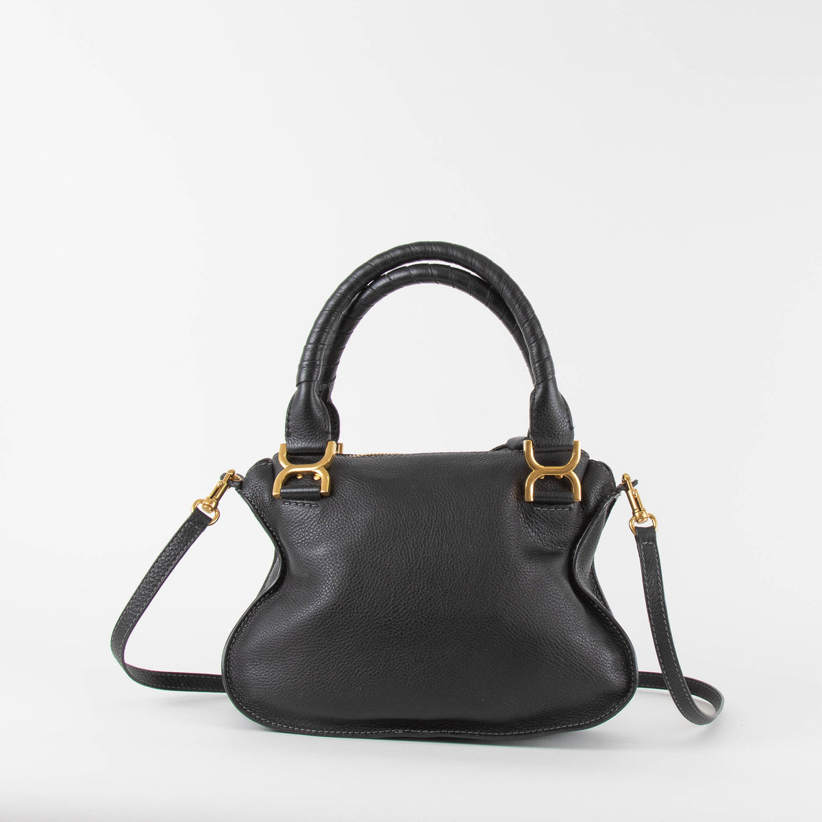 Chloe Marcie Small Black Leather Bag