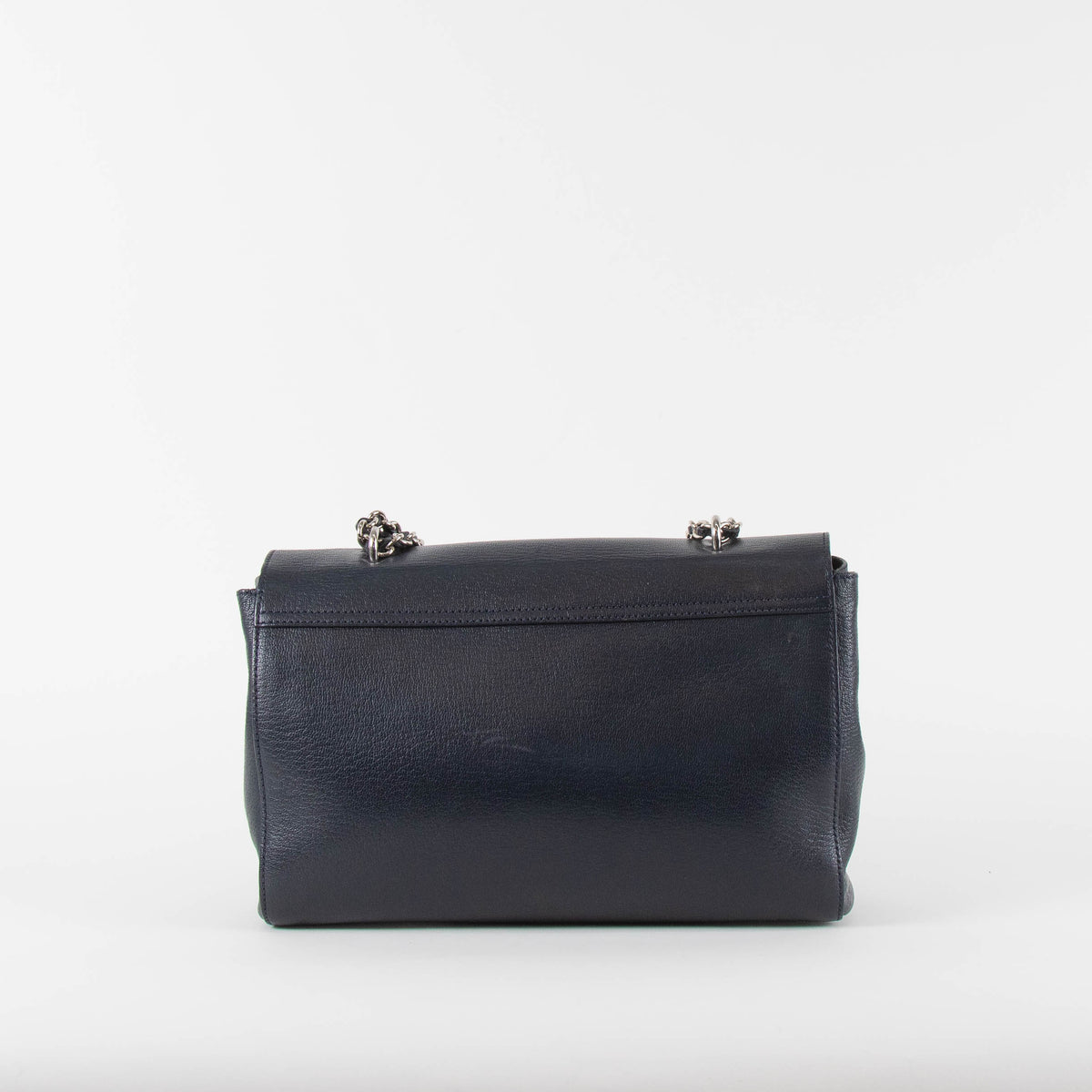 Mulberry Navy Medium Lily Bag With Silver Hardware