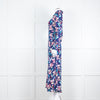 Libelula Navy Pink Floral Long Sleeve Midi Dress