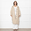 Ba&sh Light Beige Detachable Hood Long Trench Coat