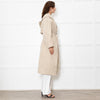 Ba&sh Light Beige Detachable Hood Long Trench Coat