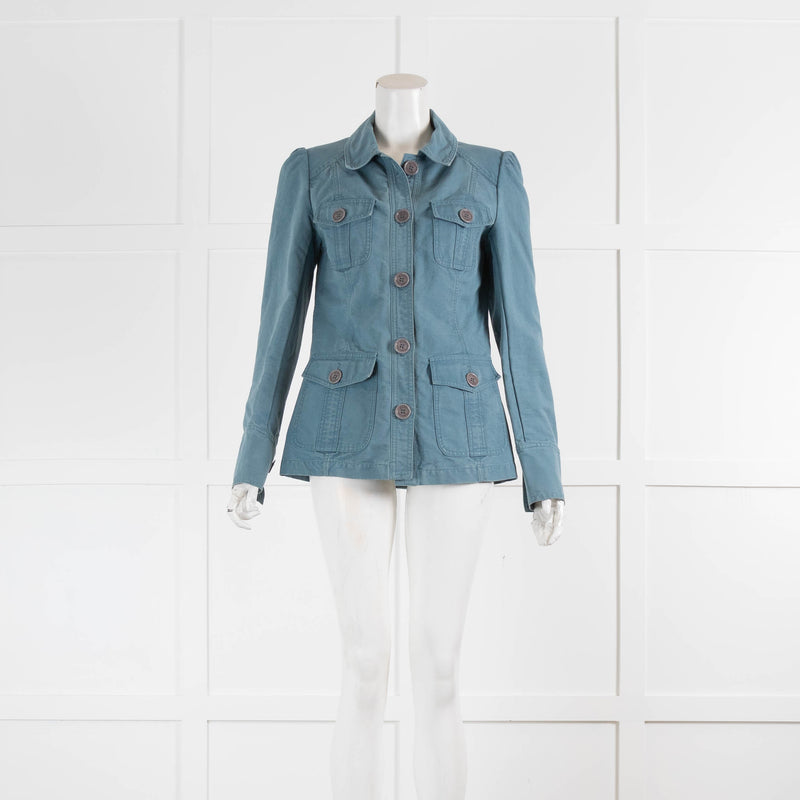 Marc By Marc Jacobs Blue Cotton Front Pocket Jacket