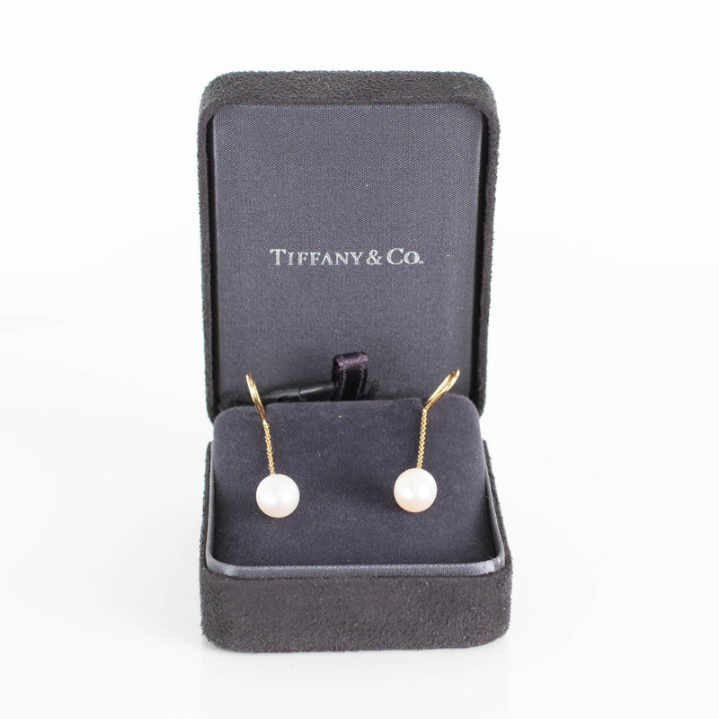 Tiffany Elsa Peretti Pearls By The Yard Chain Earrings
