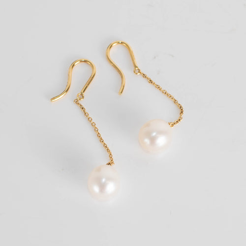 Tiffany Elsa Peretti Pearls By The Yard Chain Earrings