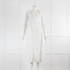 Juliet Dunn White Embroidered Sleeveless Maxi Sun Dress