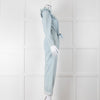 Iris Pale Blue Denim Frill Detail Jumpsuit