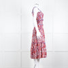 Me + Em White Orange Floral Sleeveless Tiered Dress