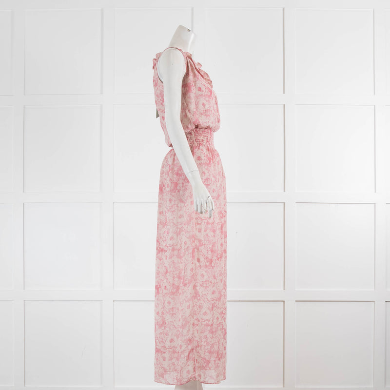 All Saints Rose Pink Cream Sleeveless Maxi Dress