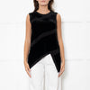 Proenza Schouler Black Silk + Velvet Sleeveless Top