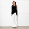 Proenza Schouler Black Silk + Velvet Sleeveless Top