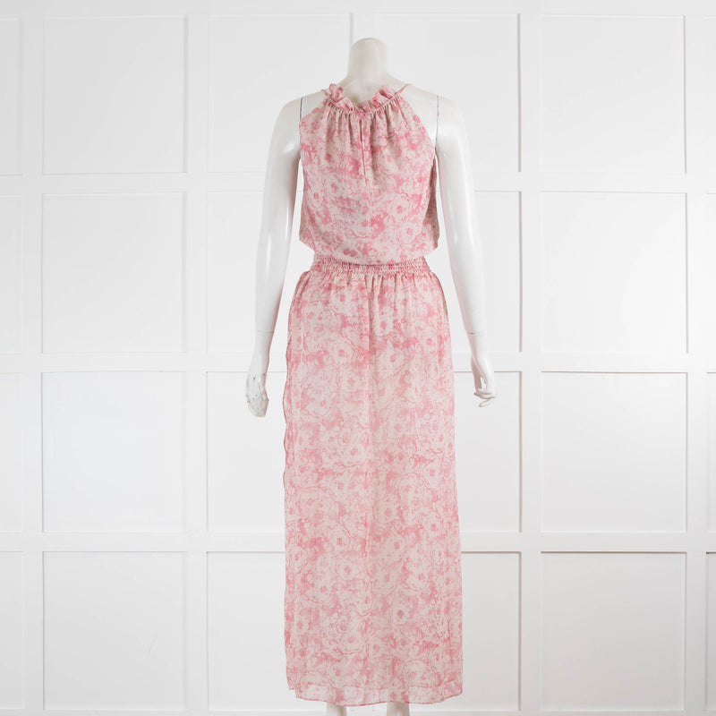 All Saints Rose Pink Cream Sleeveless Maxi Dress