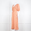 Vanessa Bruno Rust Yellow  Floral Short Sleeve Maxi Dress