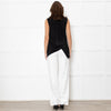 Proenza Schouler Black Silk + Velvet Sleeveless Top