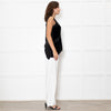 Proenza Schouler Black Silk + Velvet Sleeveless Top