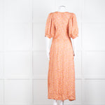 Vanessa Bruno Rust Yellow  Floral Short Sleeve Maxi Dress