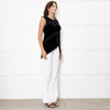 Proenza Schouler Black Silk + Velvet Sleeveless Top
