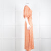 Vanessa Bruno Rust Yellow  Floral Short Sleeve Maxi Dress