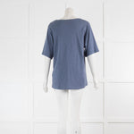 Ba&sh Blue Grey Orange Lilac Motif T Shirt