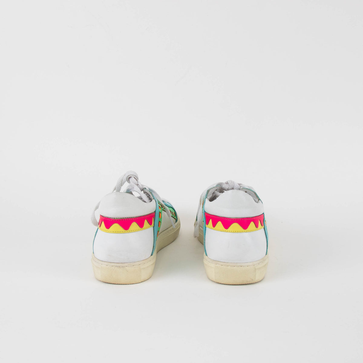Sophia Webster White And Multi Leather Trainers