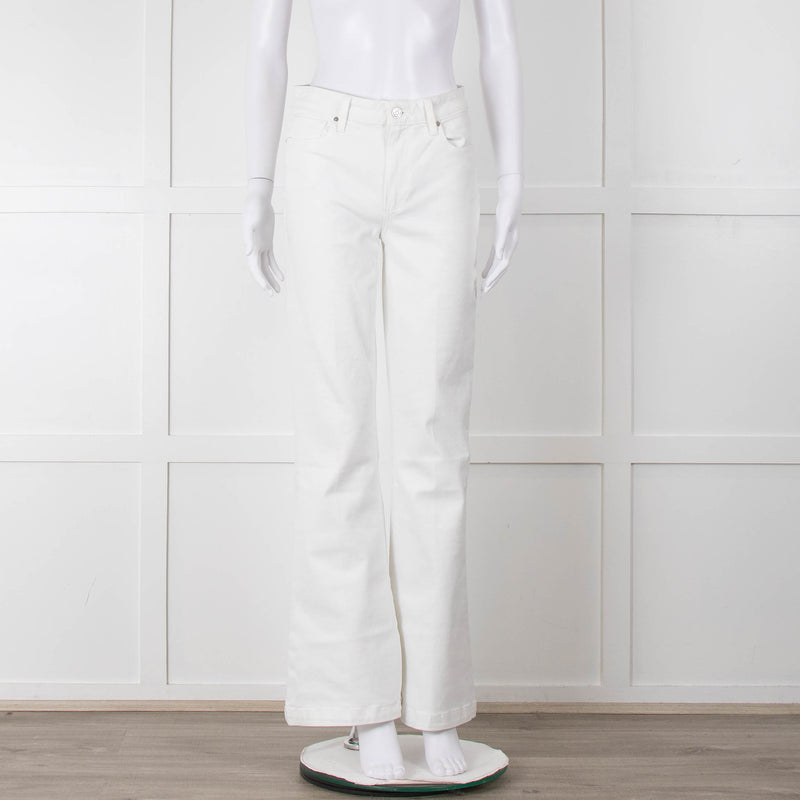 Paige White Flared Jeans