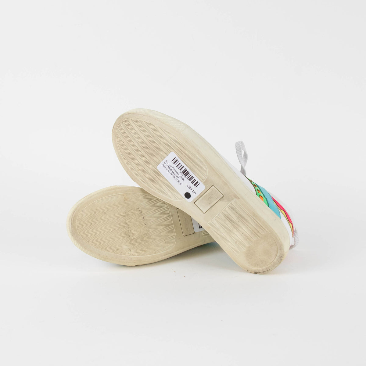 Sophia Webster White And Multi Leather Trainers