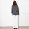 Amina Rubinacci Grey Cashmere V Front Cardigan
