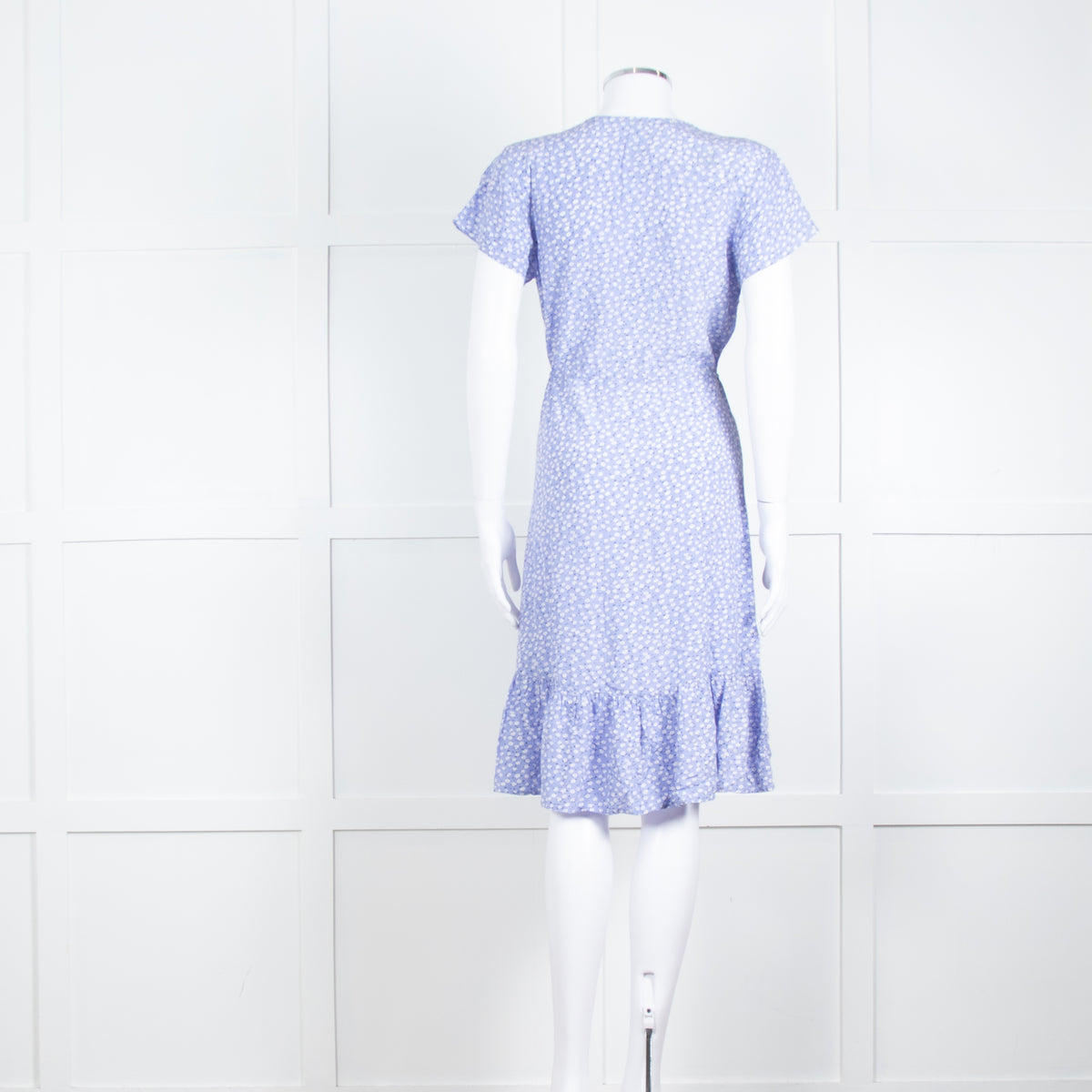 Rails Lilac White Floral Short Sleeve Midi Dress