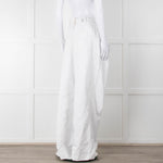 ME + EM White Cotton Wide Leg Trousers