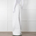 ME + EM White Cotton Wide Leg Trousers